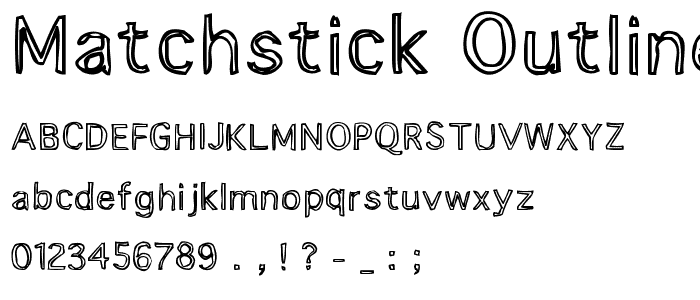 Matchstick Outline font